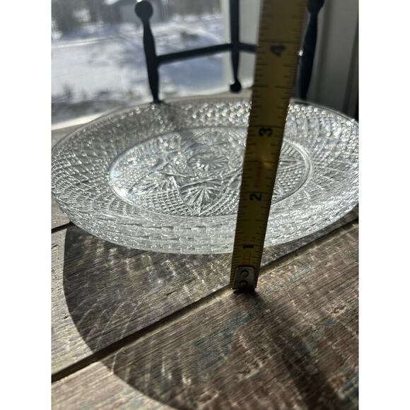 New 4 Cristal D'Arques-Durand Antique Clear 8” Luncheon Plates Vintage - Picture 14 of 15
